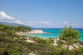 Orange or Portokali beach on Greek peninsula Sithonia Royalty Free Stock Photo
