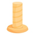 Orange post icon cartoon vector. Cat house Royalty Free Stock Photo