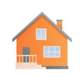 Orange private house Royalty Free Stock Photo