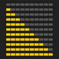 Orange Progress Bar Element Set. Upload Indicator 10-100. Vector Royalty Free Stock Photo