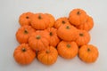 Orange pumkin on white background