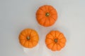 Orange pumkin on white background