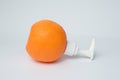 Orange pump lotion bottle