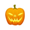 Orange pumpkin with smile for your Halloween design - Vector Royalty Free Stock Photo