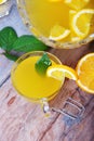 Orange punch with fruit sweet alcohol summer drink Royalty Free Stock Photo