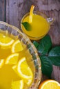 Orange punch with fruit sweet alcohol summer drink Royalty Free Stock Photo