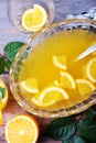 Orange punch with fruit sweet alcohol summer drink Royalty Free Stock Photo