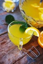 Orange punch with fruit sweet alcohol summer drink Royalty Free Stock Photo