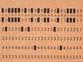 orange punched card for programming Royalty Free Stock Photo