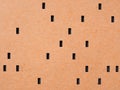orange punched card for programming Royalty Free Stock Photo
