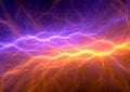 Orange and purple abstract lightning