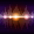 Orange and purple digital equalizer background