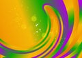 Orange Purple and Green Abstract Curve Background Template Royalty Free Stock Photo