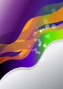 Orange Purple and Green Gradient Vertical Wave Business Background Royalty Free Stock Photo