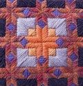 Orange and Purple Needlepoint Detail