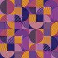 Orange and purple tile and seamless patch pattern. Royalty Free Stock Photo