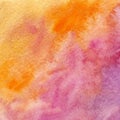 Orange and purple Watercolor Paper Background Royalty Free Stock Photo