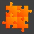 Orange Puzzle Pieces