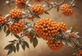 orange Pyracantha Saphyr berries Royalty Free Stock Photo