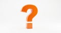 Orange question mark on Royalty Free Stock Photo
