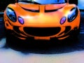 Orange Race Car Grunge Royalty Free Stock Photo