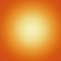Orange radial burst background with rays from the star. Glow light flare effect. Explosion of the sun.