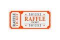 Orange raffle ticket icon Royalty Free Stock Photo