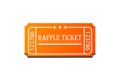 Orange Raffle Ticket Royalty Free Stock Photo