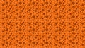 Orange Random Circles Dots Pattern Illustration