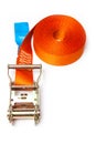 Orange ratchet strap Royalty Free Stock Photo