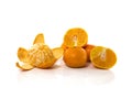 Orange raw sliced and in half as healthe nutricion food