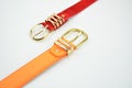 Orange and red belts