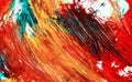 Red green dark black orange white yellow painting watercolor background, abstract painting watercolor background