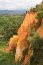 Orange red cliffs of the Luberon region in France