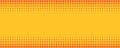 Orange red comic style border in halftone pattern spot background texture Royalty Free Stock Photo