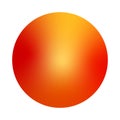 Orange red gradient. Soft color transition. Artistic bright sphere. Vector abstract shape.
