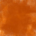 Orange Red Illustrated Abstract Background. Image includes paint spots and multiple layers of rough rust texture.