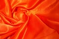 Orange-red satin fabric Royalty Free Stock Photo