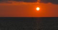 Orange-red sunrise over the Black Sea Royalty Free Stock Photo