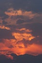 Orange and Red Sunset and Cloudscape