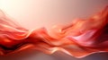 Orange and red waves, background with smooth silky shapes.