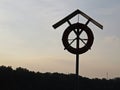 Orange Rescue Circle Life Buoy Save Wharf Harbor Marina Yard