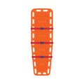 Orange Rescue Stretcher or Gurney as Emergency Equipment Vector Illustration