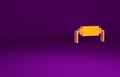 Orange Resistor electricity icon isolated on purple background. Minimalism concept. 3d illustration 3D render Royalty Free Stock Photo