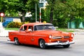 Orange retro motor car