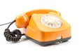 Orange retro telephone Royalty Free Stock Photo