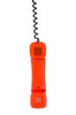 Orange retro telephone tube Royalty Free Stock Photo