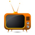 Orange retro TV