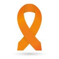 Orange ribbon. Leukemia awareness