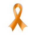 Orange ribbon , symbol of Animal Abuse, leukemia awareness